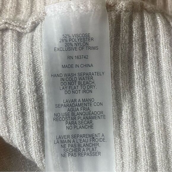 LIV Milano New W/Tags Knit Sweater Heather Oatmeal Color Size XL - Picture 6 of 12